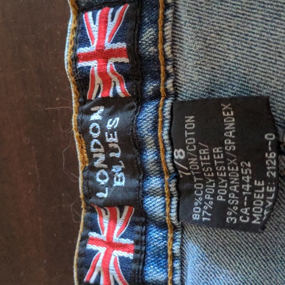 London Blues size 7/8 flared star printed jeans - Picture 3 of 8